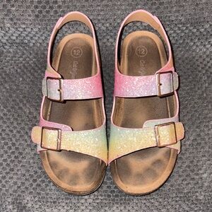 Girls Cat and Jack glitter sandals